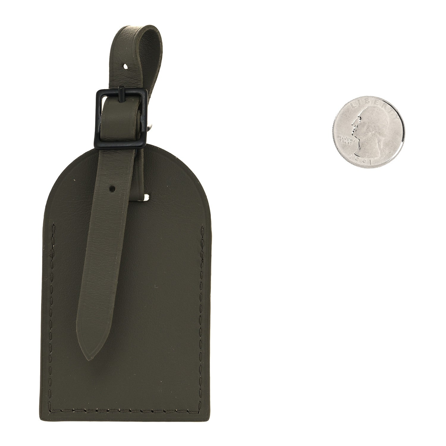 Louis Vuitton Calfskin Luggage Tag Khaki 2 of 3