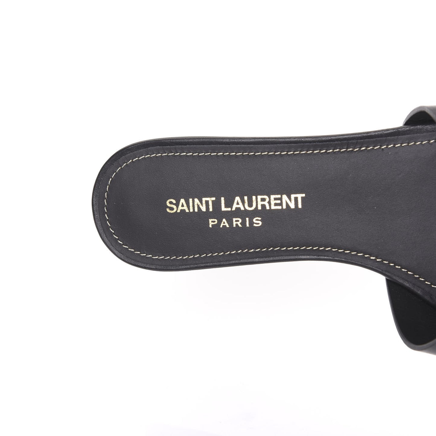 Calfskin Nu Pied 05 Slide Sandals 37 Black