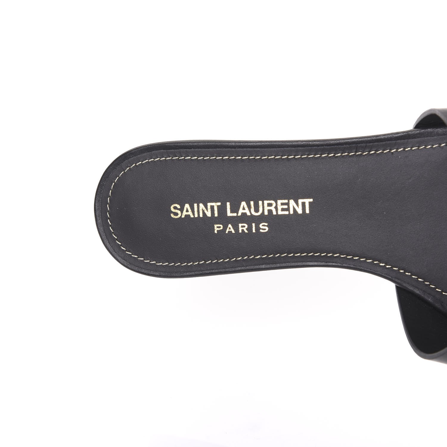 Saint Laurent Calfskin Nu Pied 05 Slide Sandals 37 Black 7 of 9