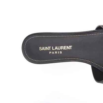Saint Laurent Calfskin Nu Pied 05 Slide Sandals 37 Black 7 of 9