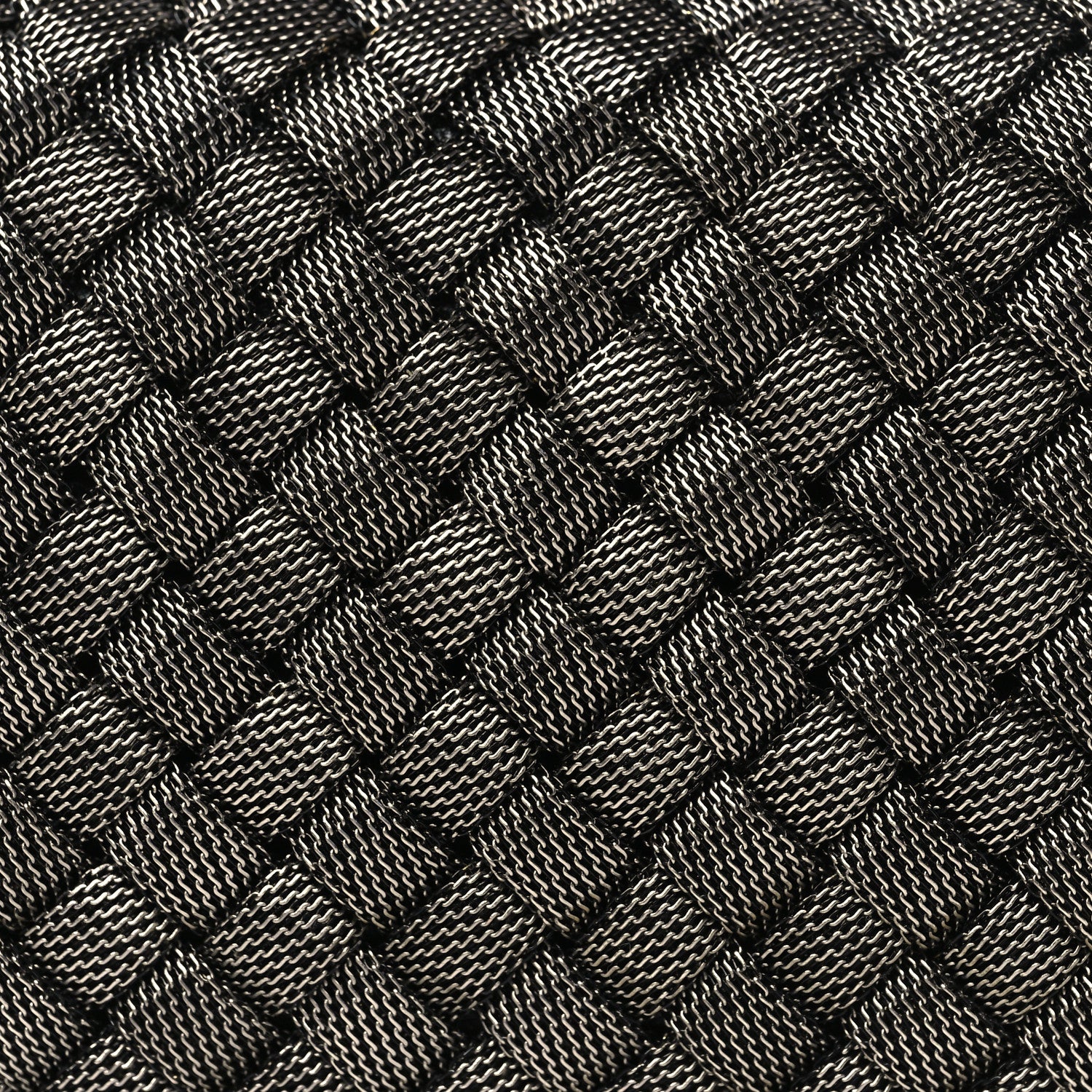 Bottega Veneta Metal Intrecciato Mesh Woven Knot Clutch Argento 7 of 9