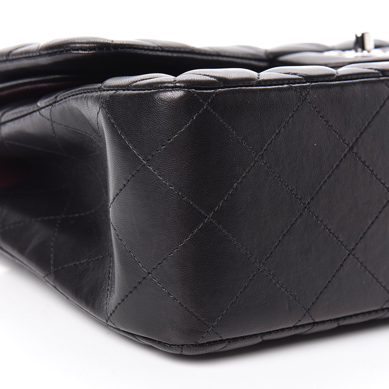Chanel Lambskin Quilted Jumbo Double Flap Black 11 of 13