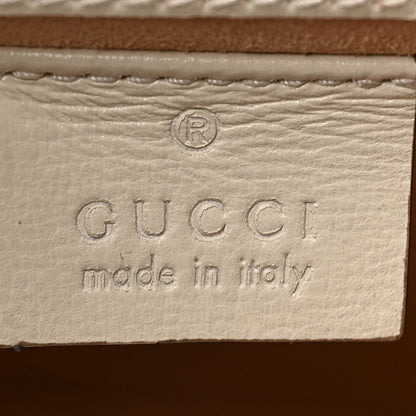 Gucci GG Supreme Monogram Azalea Calfskin Mini Horsebit 1955 Crossbody Bag Beige Ebony Mystic White 6 of 10