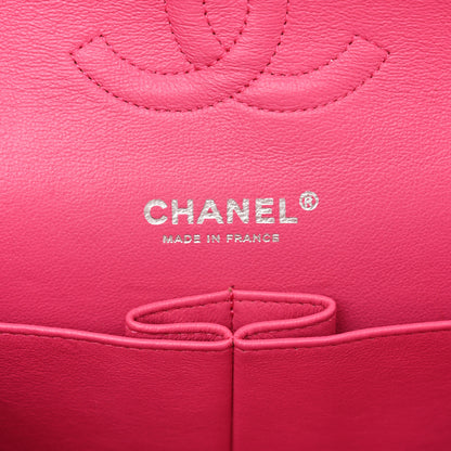 Chanel Tweed Quilted Medium Double Flap Hot Pink 6 of 11