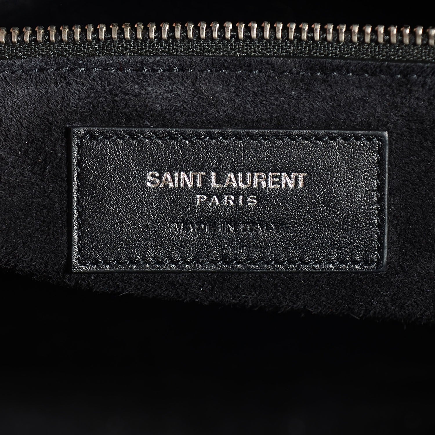 Saint Laurent Crocodile Embossed Medium Cabas Rive Gauche Black 7 of 10