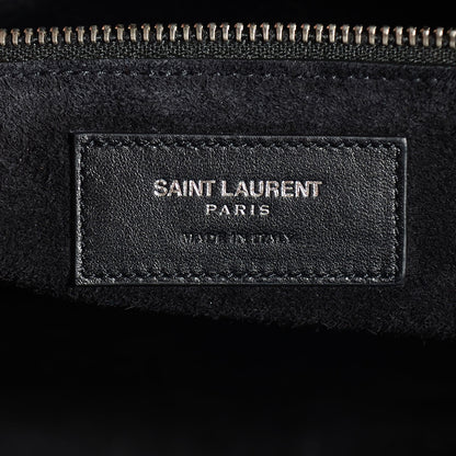 Saint Laurent Crocodile Embossed Medium Cabas Rive Gauche Black 7 of 10