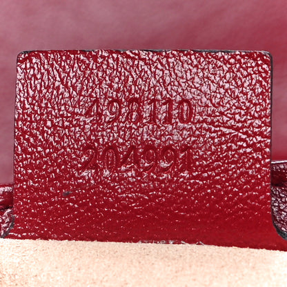 Gucci Monogram Azalea Calfskin Matelasse Diagonal Small GG Marmont Top Handle Shoulder Bag Beige Ebony New Cherry Red 10 of 13