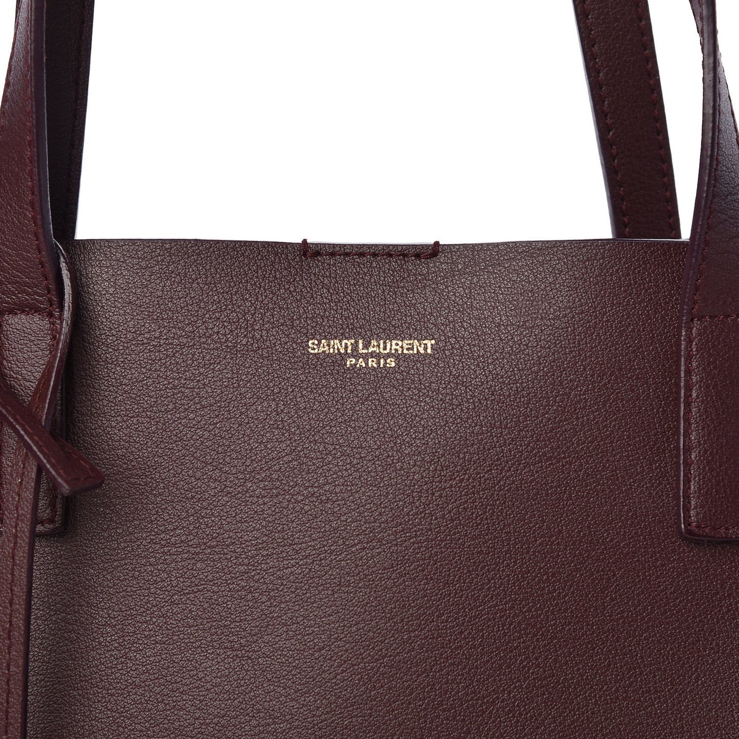 Calfskin Large Shopping Tote Bordeaux