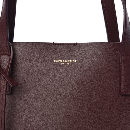 Saint Laurent Calfskin Large Shopping Tote Bordeaux 9 of 11