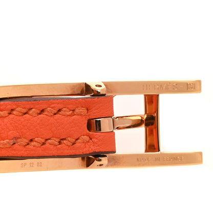 Hermes Swift Behapi Double Tour Bracelet T3 Orange Minium Nata 4 of 5