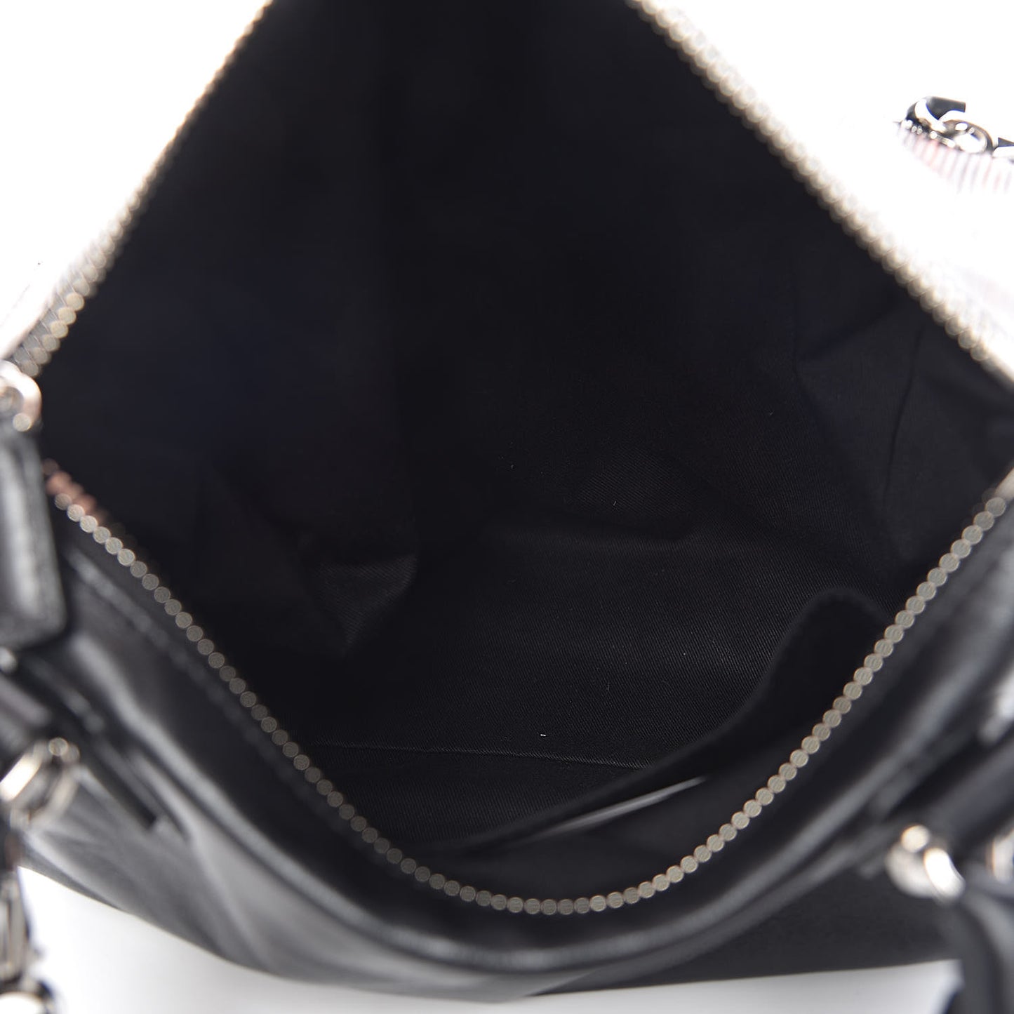 Smooth Calfskin Wood Paneled Small Pandora Black