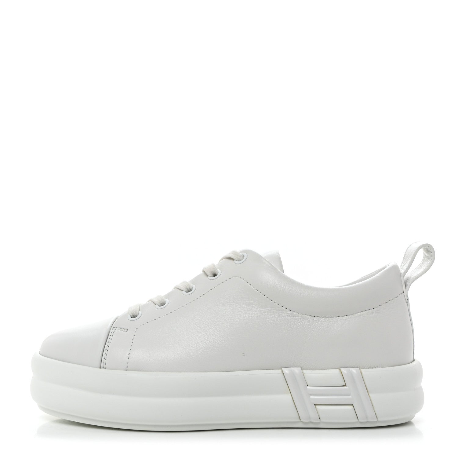 Hermes Calfskin Womens Happy Sneakers 36 White 1 of 9