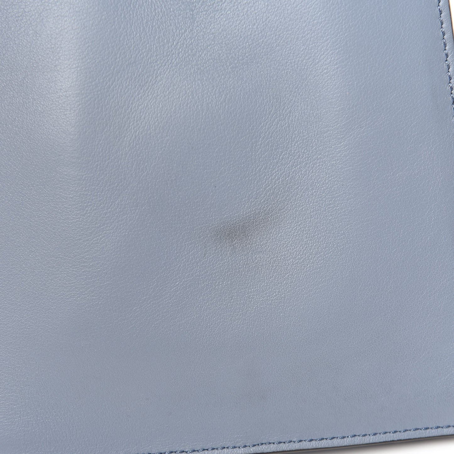 Suede Calfskin Mini Faye Bracelet Bag Washed Blue