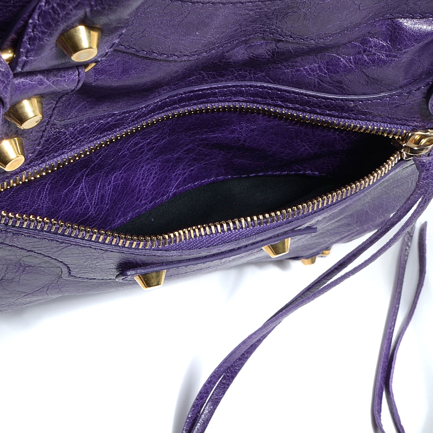 Agneau Velo Gold Hardware Dark Violet