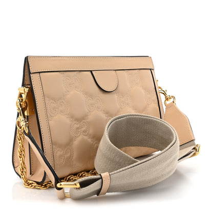 Gucci Calfskin GG Matelasse Small Slim Chain Shoulder Bag Naturale 3 of 12