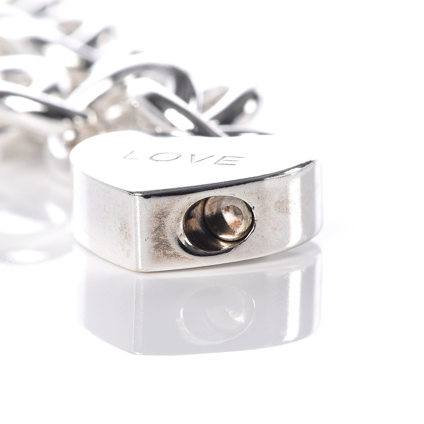 Sterling Silver Heart Love Charm Bracelet
