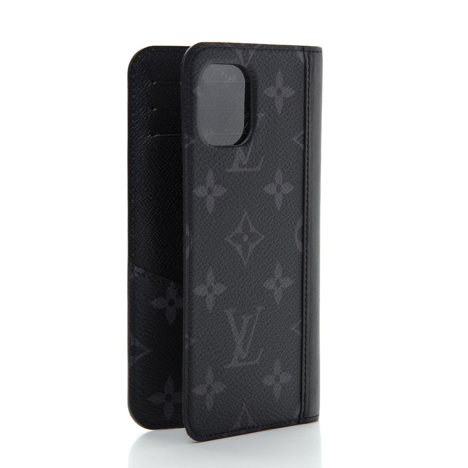 Louis Vuitton iPhone 11 ケース ブラック Louis Vuitton Monogram Eclipse iPhone 11 Folio Case 727922