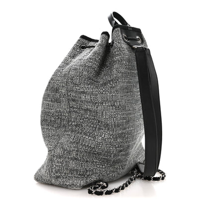 Chanel Canvas Large Deauville Backpack Charcoal 2 of 9