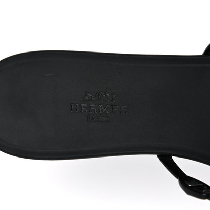 Hermes Rubber Chaine d'Ancre Rivage Sandals 39 Black 7 of 10