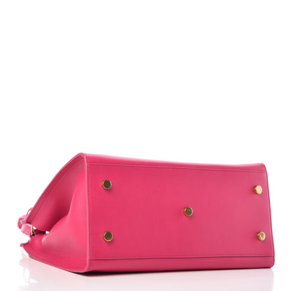 Saint Laurent Calfskin Small Monogram Cabas Fuchsia 4 of 9