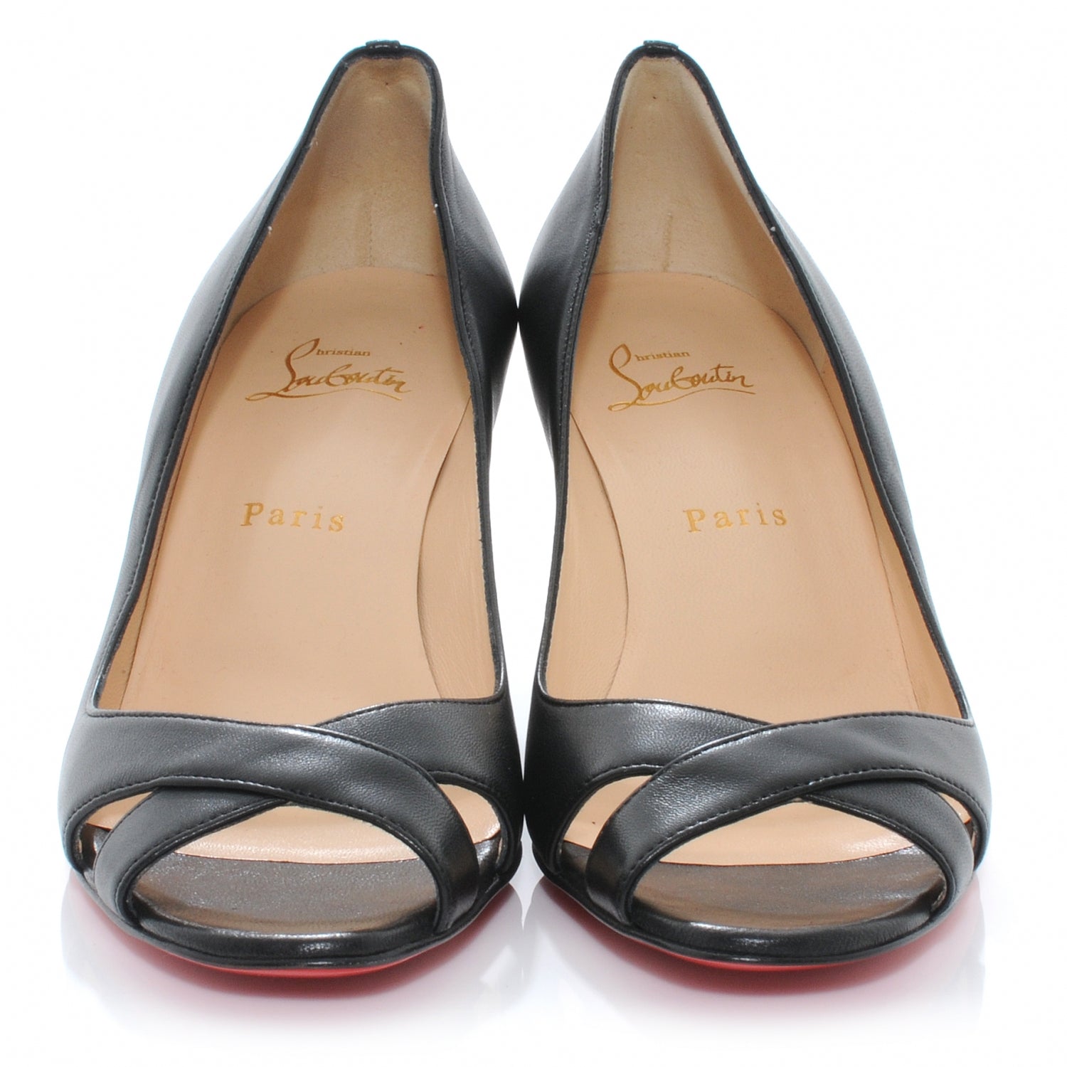 Christian Louboutin Nappa Riveto 70 Wedges 38.5 Black 3 of 7