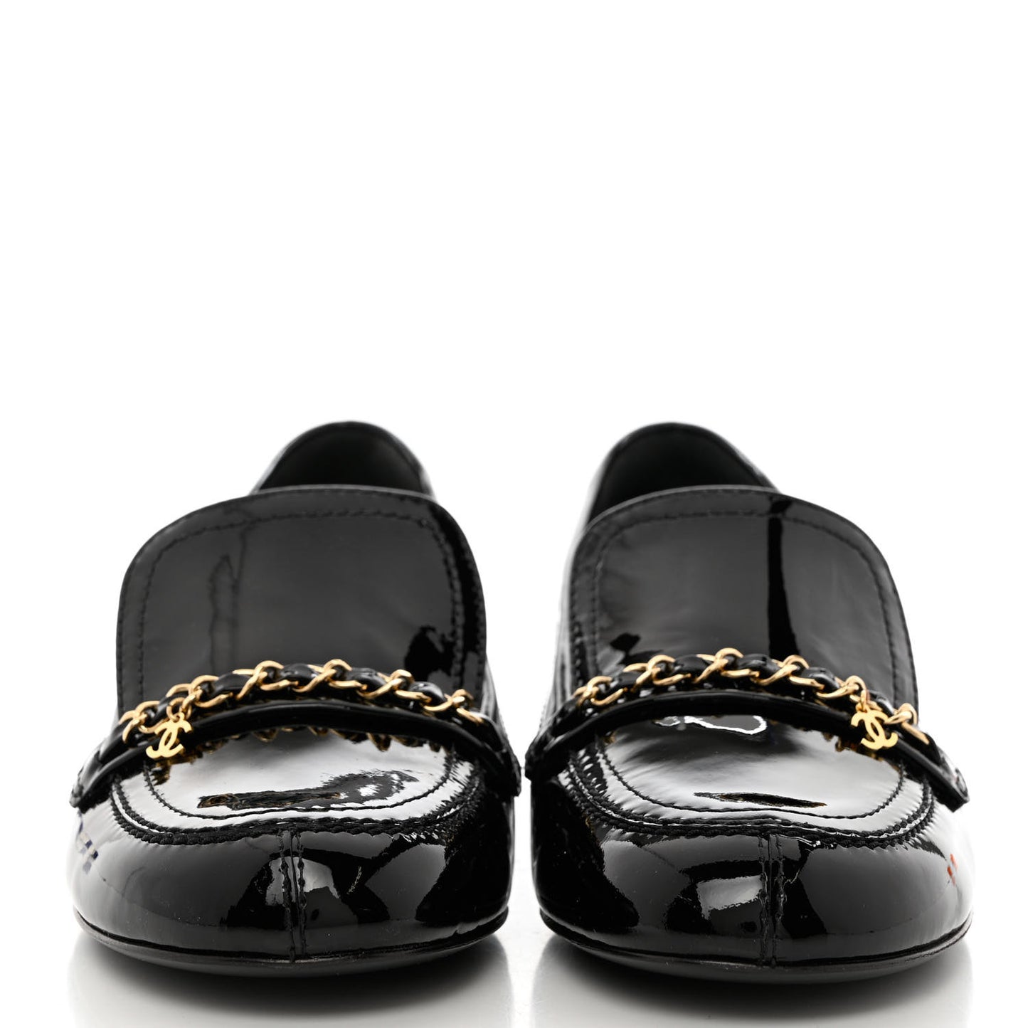 Patent Chain Loafers 39.5 Black