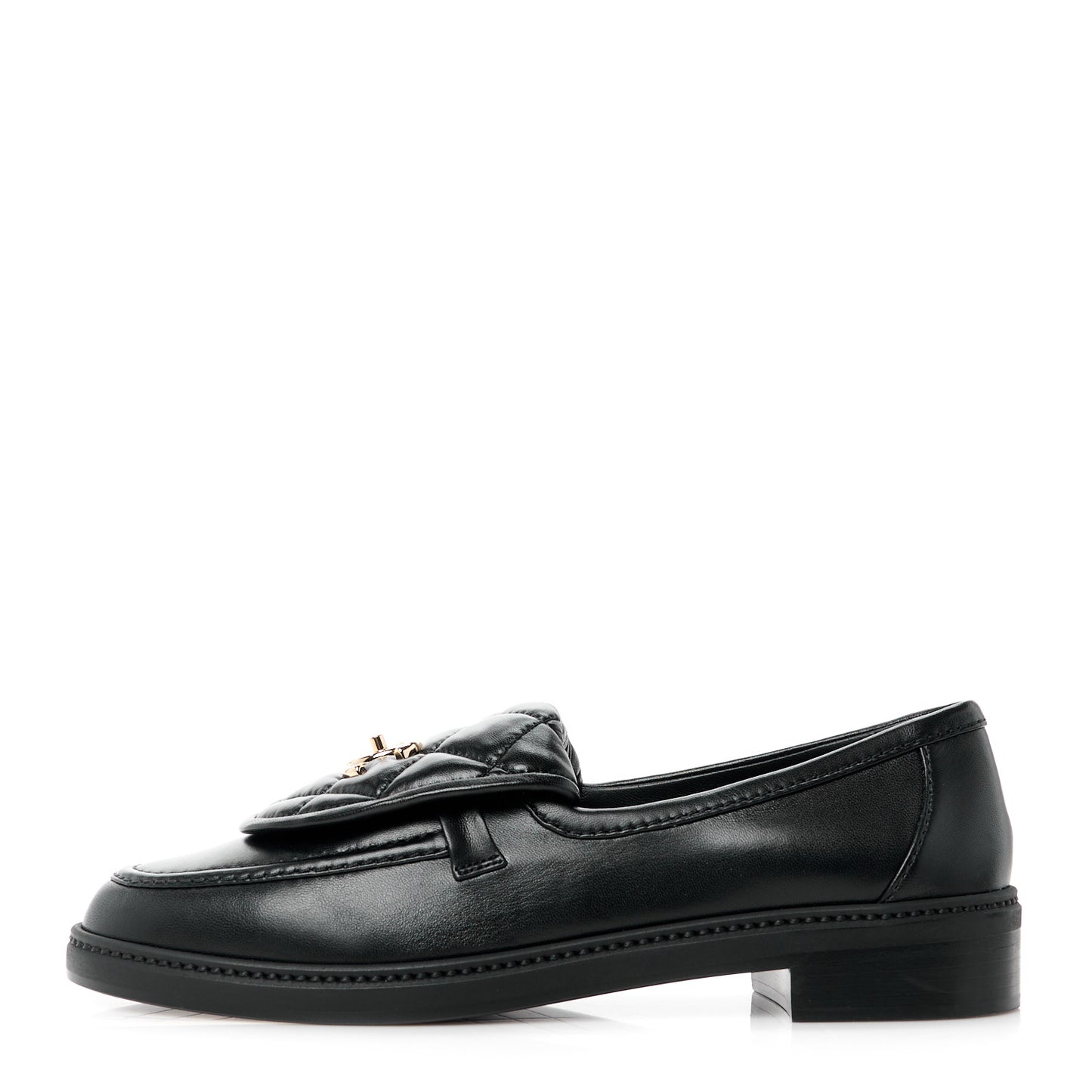 Lambskin Quilted CC Turnlock Loafers 41 Black