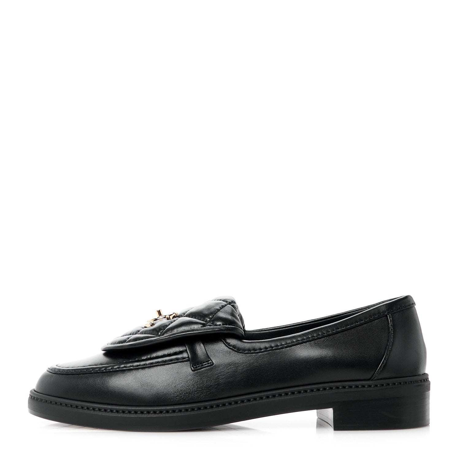 Chanel Lambskin Quilted CC Turnlock Loafers 41 Black 1 of 10