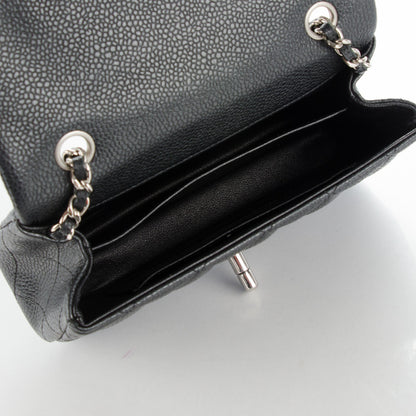 Chanel Metallic Caviar Quilted Extra Mini Flap Dark Grey 5 of 7