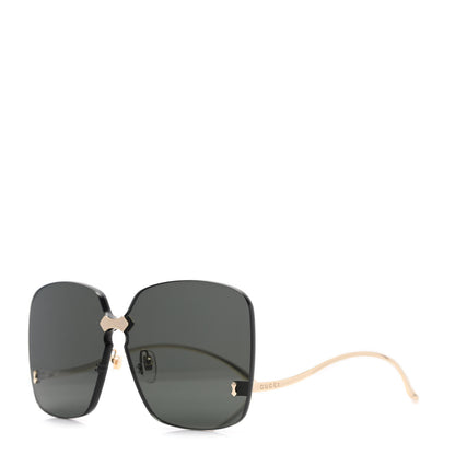 Gucci Metal Rimless Sunglasses GG0352S Gold 1 of 8