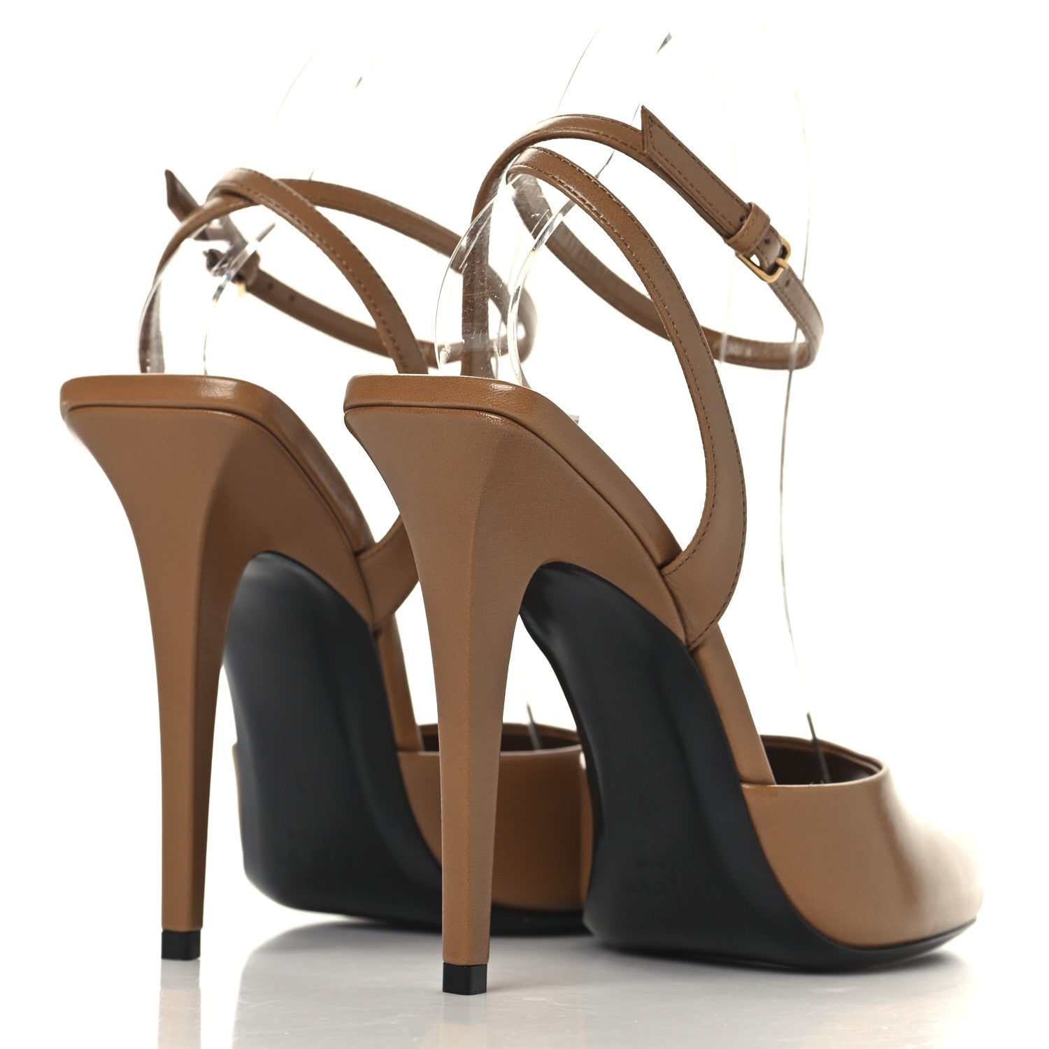 Saint Laurent Smooth Calfskin La Scandale 110 Sandals 38 Dark