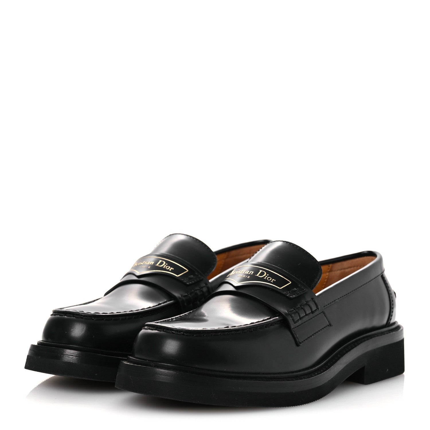 Christian Dior Brushed Calfskin Boy Platform Loafers 35.5 Black 4 of 11