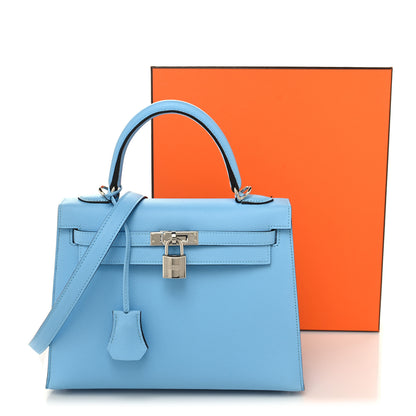 Hermes Epsom Kelly Sellier 25 Celeste 10 of 10