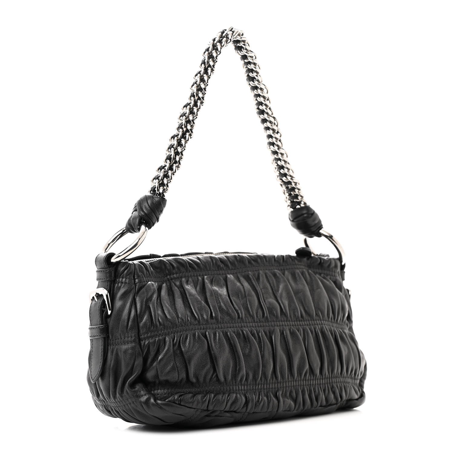 Prada Nappa Gaufre Mini Bag Black 3 of 12