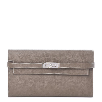 Hermes Epsom Kelly Longue Wallet Etoupe 1 of 8