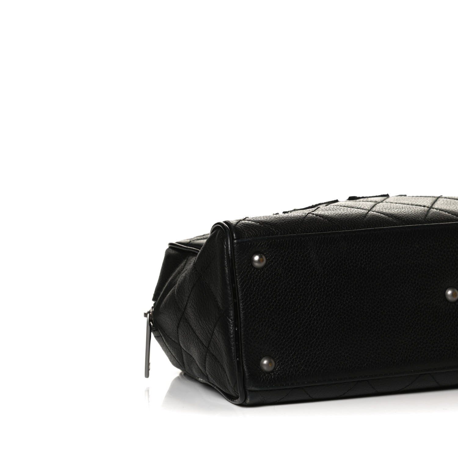 Chanel Caviar Patent Quilted Large Bowler Black 9 of 14