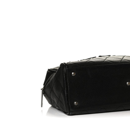 Chanel Caviar Patent Quilted Large Bowler Black 9 of 14