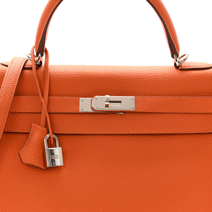 Hermes Togo Kelly Retourne 35 Orange 8 of 13