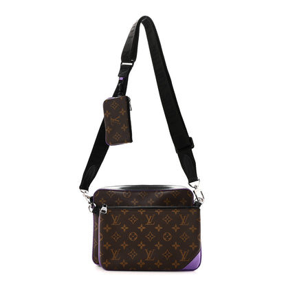 Louis Vuitton Monogram Macassar Trio Messenger Purple 1 of 10