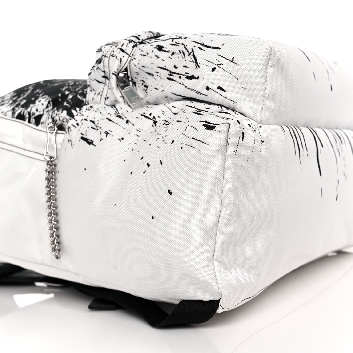 Celine x Christian Marclay Canvas Backpack White Black 8 of 10