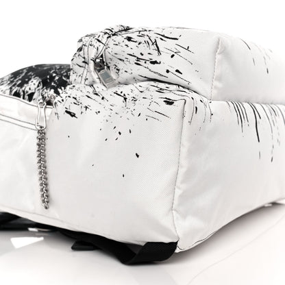 Celine x Christian Marclay Canvas Backpack White Black 8 of 10