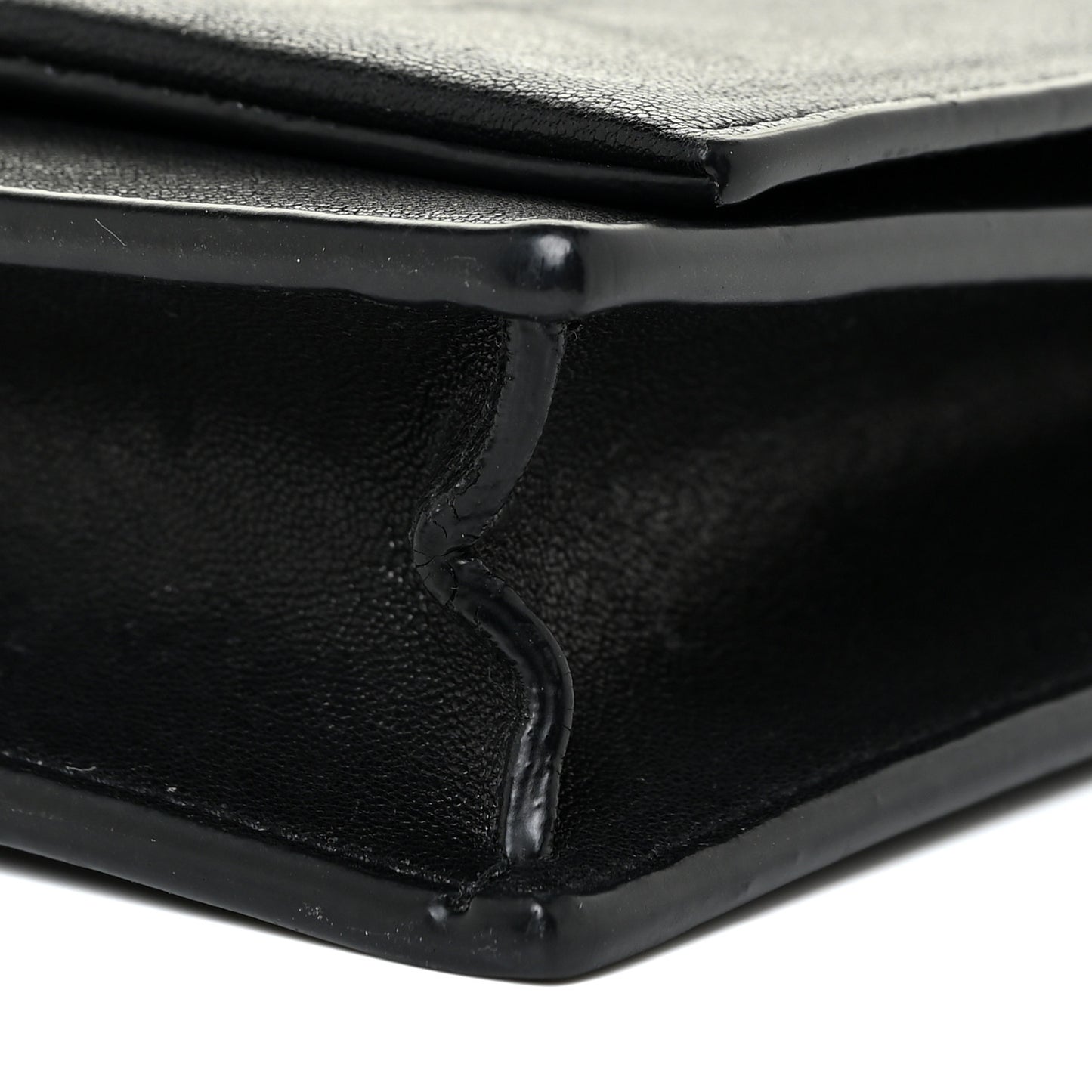 Smooth Calfskin Classic Monogram Kate Heart Tassel Heart Chain Wallet Black