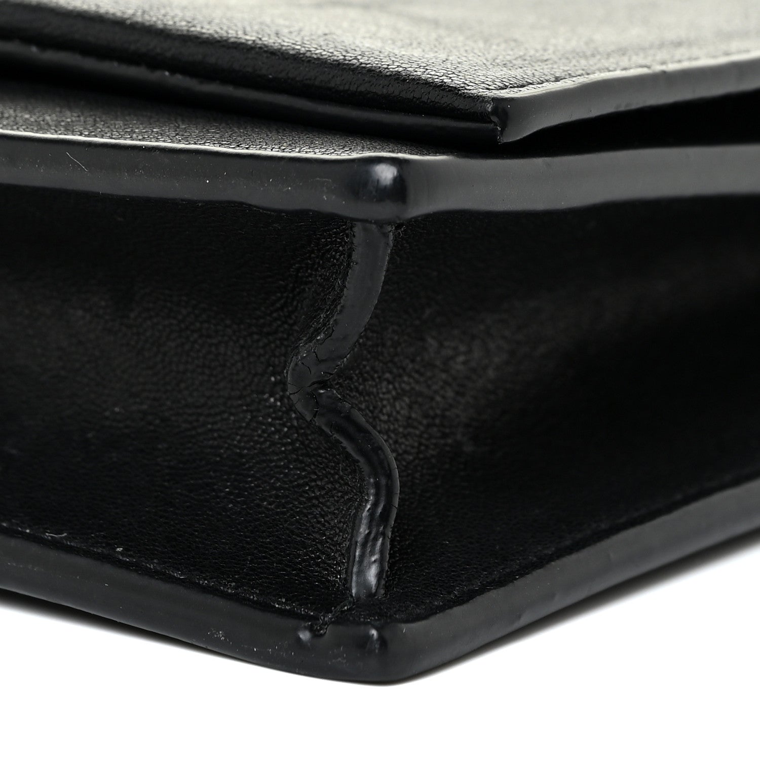 Saint Laurent Smooth Calfskin Classic Monogram Kate Heart Tassel Heart Chain Wallet Black 10 of 22
