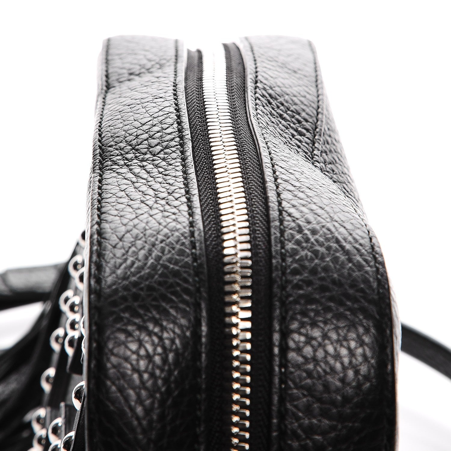 Gucci Pebbled Calfskin Studded Small Soho Disco Bag Black 8 of 8