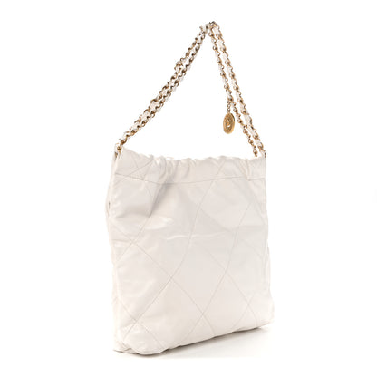Chanel Shiny Calfskin Quilted Small Chanel 22 White 4 of 11