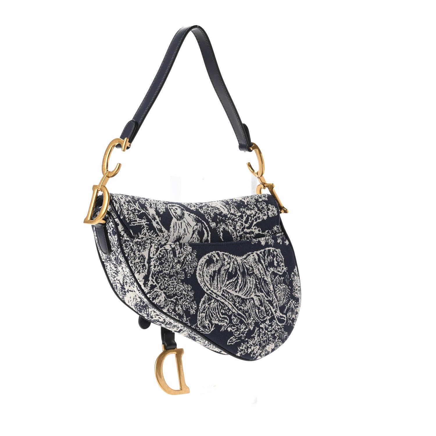 Christian Dior Canvas Embroidered Dioriviera Saddle Bag Blue 3 of 11