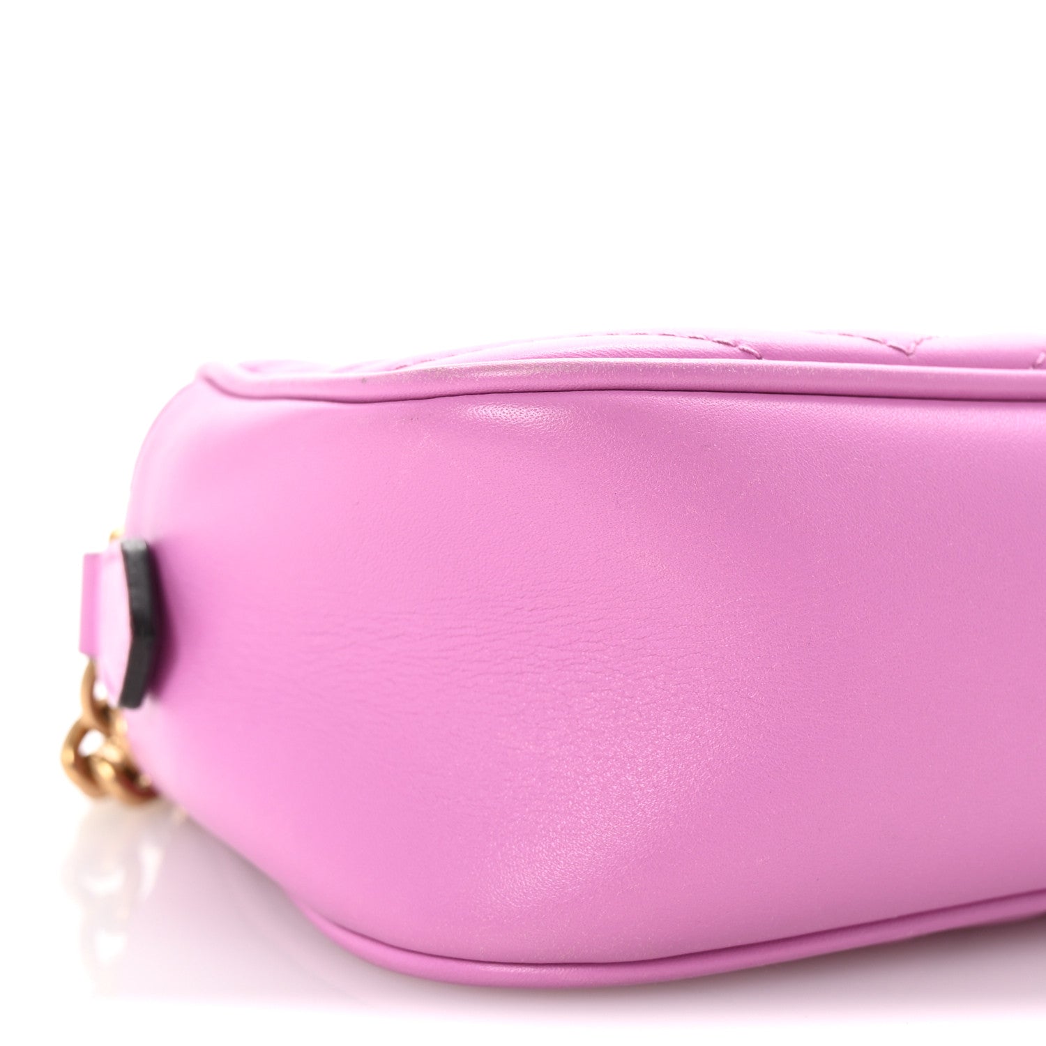 Gucci Calfskin Matelasse Small GG Marmont Chain Shoulder Bag Candy Mousse 9 of 10