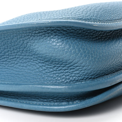 Hermes Taurillon Clemence Evelyne II PM Blue Jean 9 of 10