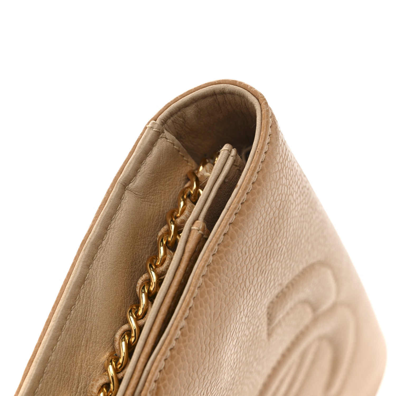 Chanel Caviar Timeless CC Wallet on Chain WOC Beige 14 of 17