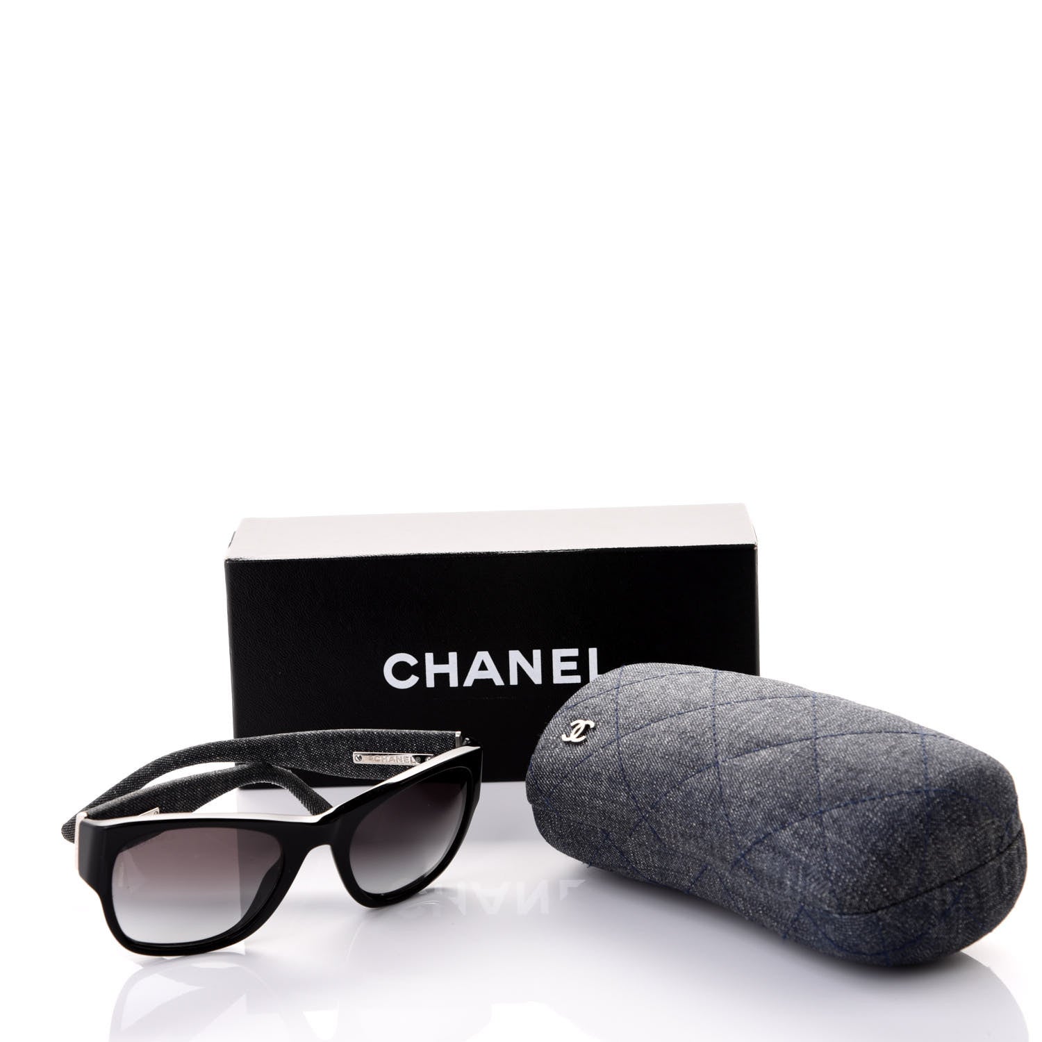 Chanel Acetate Denim CC Sunglasses 5162 Black 8 of 8